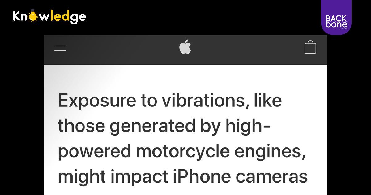 Apple เตือนวาง iPhone บนมอร์เตอร์ไซค์เสี่ยงกล้องพัง