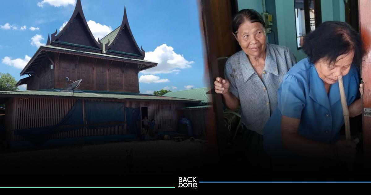 ด้วยแรงศรัทธา ยาย 2 พี่น้อง ทำบุญถวายบ้านทรงไทยพร้อมที่ดิน 4 ไร่ให้วัด