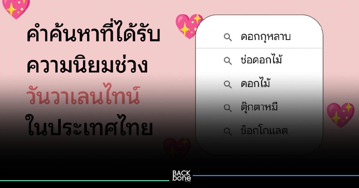 Google เผยเทรนด์ กุหลาบแดง ยังมาแรง คำค้นหายอดนิยม วันวาเลนไทน์