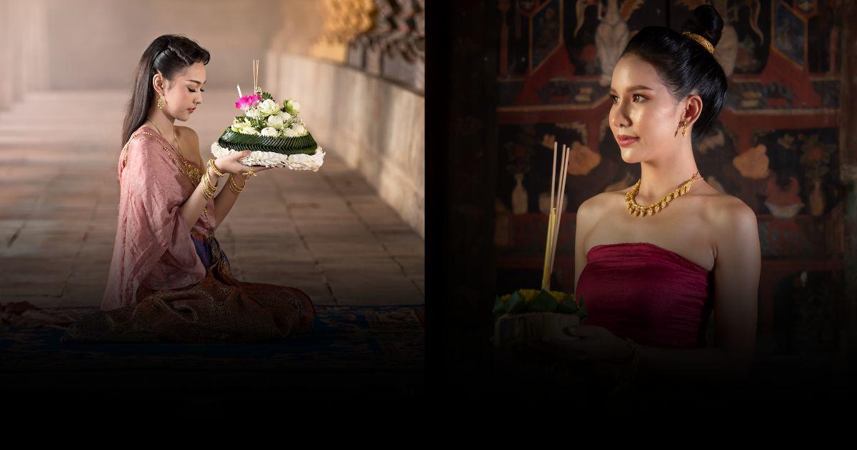 นางนพมาศความสวยงาม ในเทศกาลวันลอยกระทง