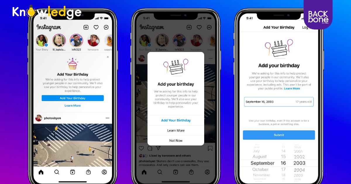 Instagram ขอวันเกิดผู้ใช้เพื่อป้องกันเยาวชน
