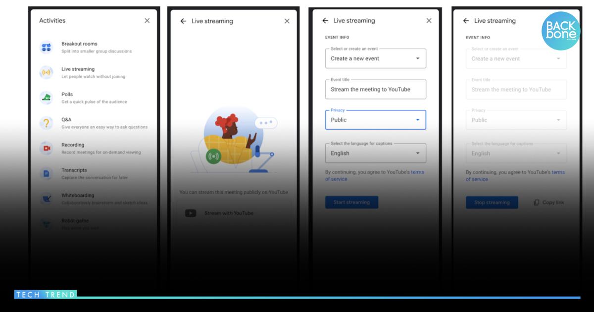 Google เพิ่มฟีเจอร์ให้ Meet ไลฟ์ออก YouTube