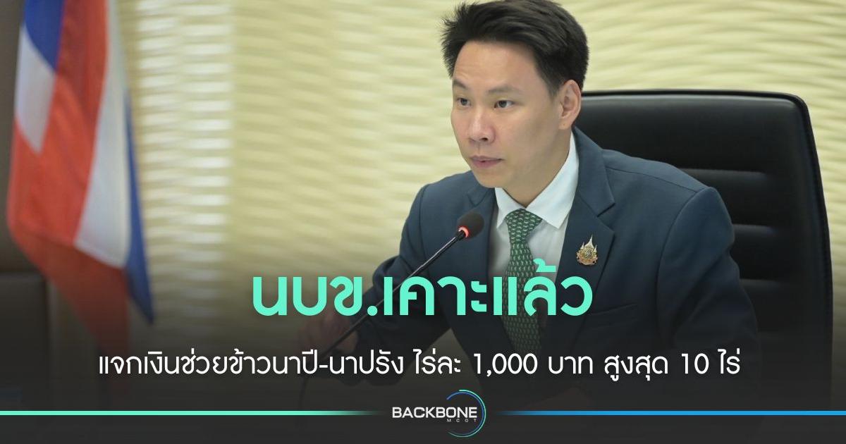 นบข.เคาะ เงินช่วยข้าวนาปี-นาปรัง ไร่ละ 1,000 บาท